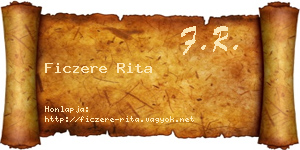 Ficzere Rita névjegykártya