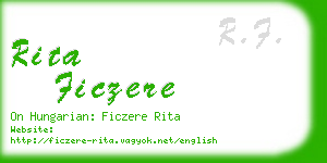 rita ficzere business card
